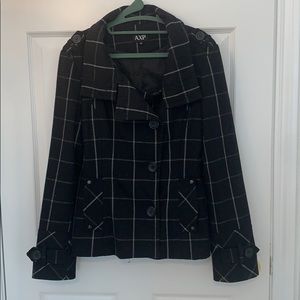 Jacket with large collar